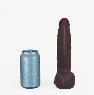 RealCock Dante - Dark Skin Tone - Realistic Dildo with Sculpted Glans and Textured Surface
