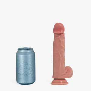 RealCock Dirk Fair Skin Tone - Realistic Silicone Dildo - Size Comparison