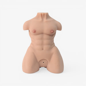 Elite Male Full Torso Fair Skin Tone - Male Masturbator Torso - Front View