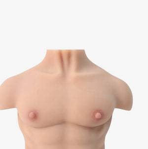 Elite Male Full Torso Fair Skin Tone - Male Masturbator Torso - Standing Front Pose