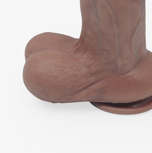 RealCock Grant Medium Skin Tone - Realistic Silicone Dildo - Texture Closeup