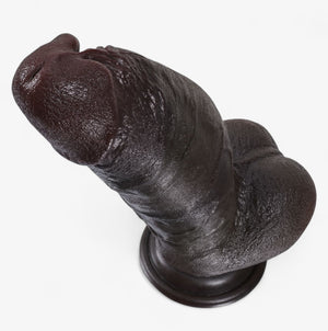 RealCock Jason - Dark Skin Tone - Lifelike Dildo with Contoured Glans and Authentic Texture