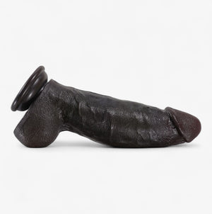 RealCock Jason - Dark Skin Tone - Lifelike Dildo with Contoured Glans and Authentic Texture