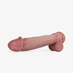 RealCock Jace Fair Skin Tone - Realistic Silicone Dildo - Angled Top View