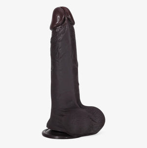 RealCock Jayden Dark Skin Tone - Realistic Silicone Dildo - Side Profile
