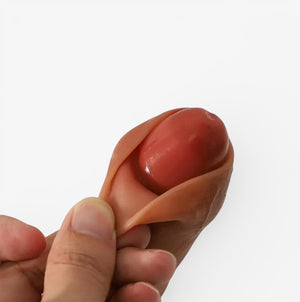 RealCock Kai Medium Skin Tone - Realistic Silicone Dildo - Texture Closeup