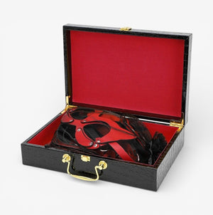 Leather Bondage Set - Red - Adjustable Genuine Leather Bondage Kit for Immersive Bedroom Scenarios