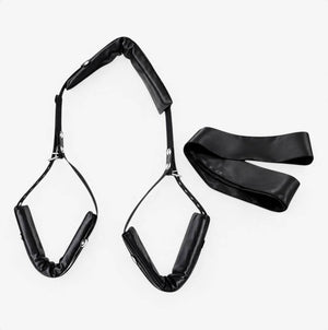 Leg Spreader Bondage Harness - Full Set with Blindfold - RealCock Toys