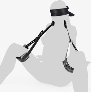 Leg Spreader Bondage Harness - How to Wear Diagram - RealCock Toys