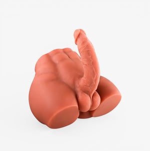 Male Hip Torso Tan Skin - Realistic Male Hip Torso - Side View