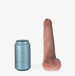 RealCock Suction Cup Mason Medium Skin Tone - Realistic Silicone Dildo - Size Comparison