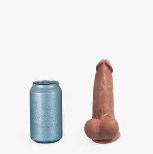 RealCock Suction Cup Noah Medium Skin Tone - Realistic Silicone Dildo - Size Comparison