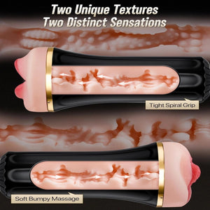 RealCock Toys Nova V-Sim Masturbator - Realistic Male Masturbator - Side View