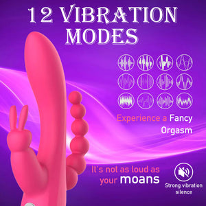 RABBIT MASSAGER - Dual stimulation vibrator for internal and external play