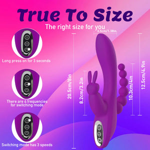 RABBIT MASSAGER - Dual stimulation vibrator for internal and external play