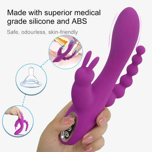 RABBIT MASSAGER - Dual stimulation vibrator for internal and external play