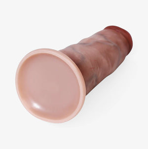 RealCock Roman Medium Skin Tone - Realistic Silicone Dildo - Angled Top View