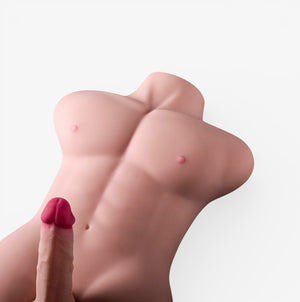 Slim Male Half Torso Fair Skin - Slim Male Half Torso - Abs Closeup