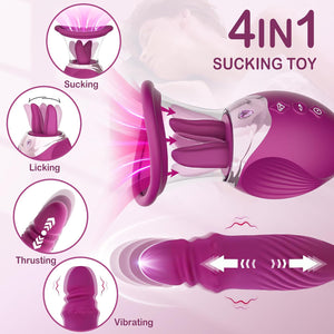 Tongue Sucker 4-in-1 sucking licking vibrator