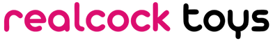RealCock Toys logo featuring pink and black text on white background