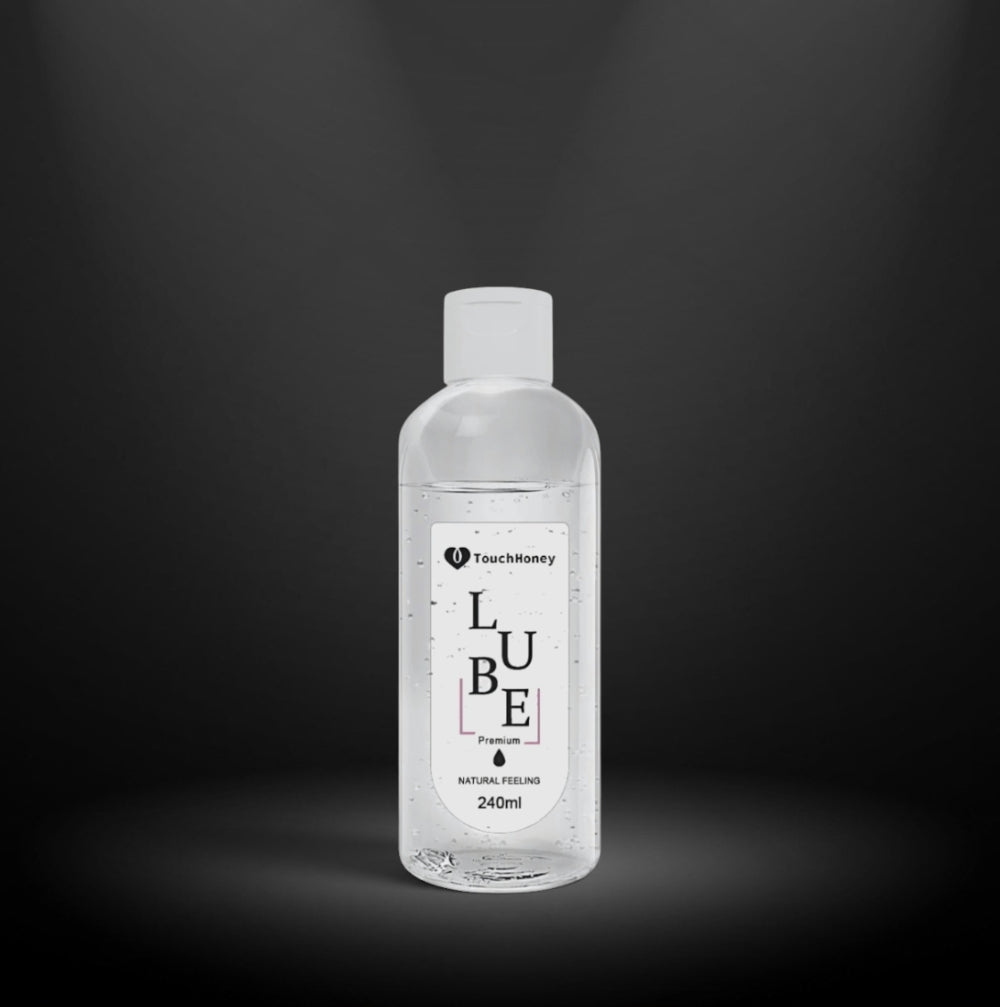 Premium water-based lubricant bottle