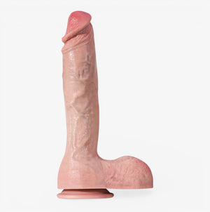 RealCock Akon - Fair Skin Tone - Bold realistic dildo with pronounced texture and strong anatomical presence