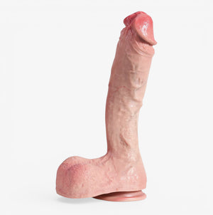 RealCock Akon - Fair Skin Tone - Bold realistic dildo with pronounced texture and strong anatomical presence