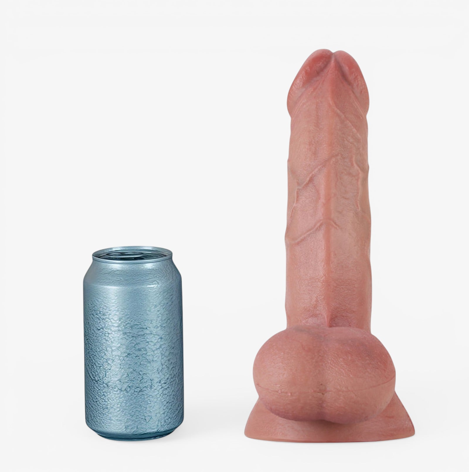 RealCock Derek Fair Skin Tone - Realistic Silicone Dildo - Size Comparison