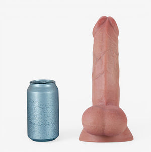 RealCock Derek Fair Skin Tone - Realistic Silicone Dildo - Size Comparison