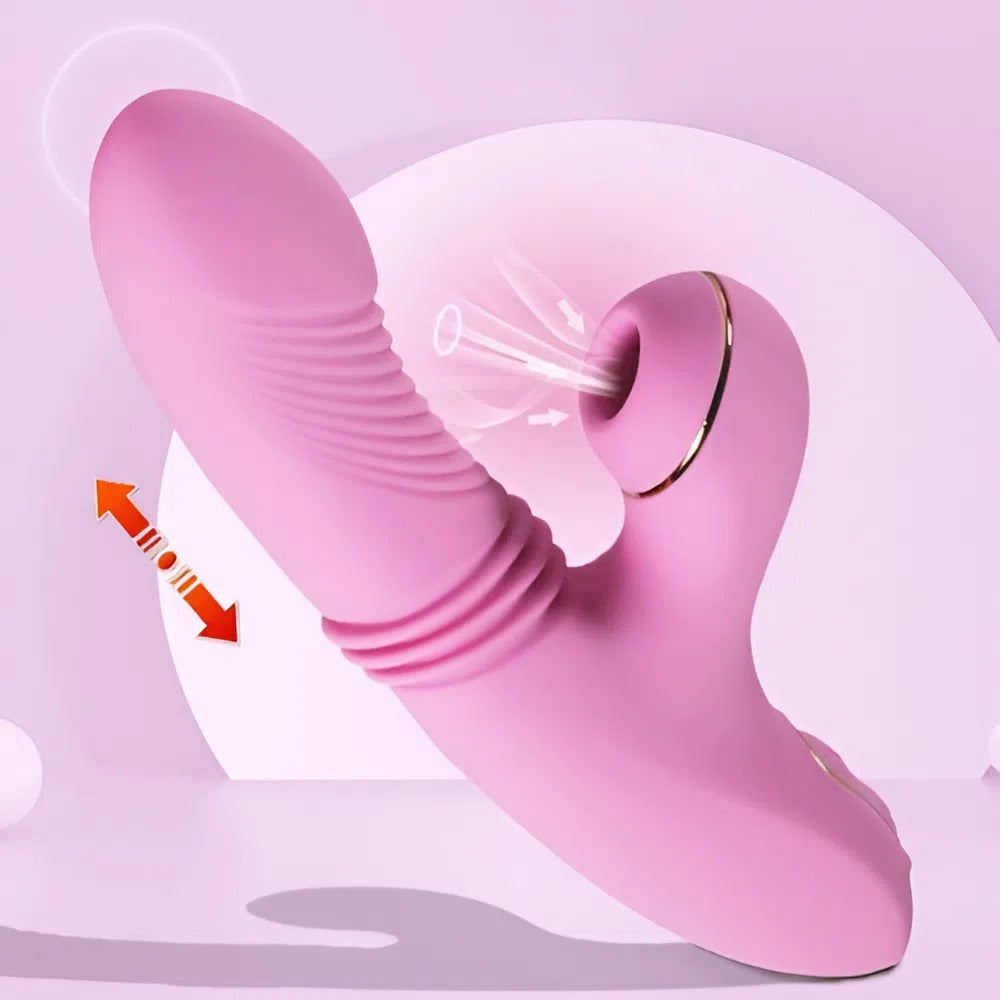G-Spot Sucker dual-action thrusting clitoral suction vibrator