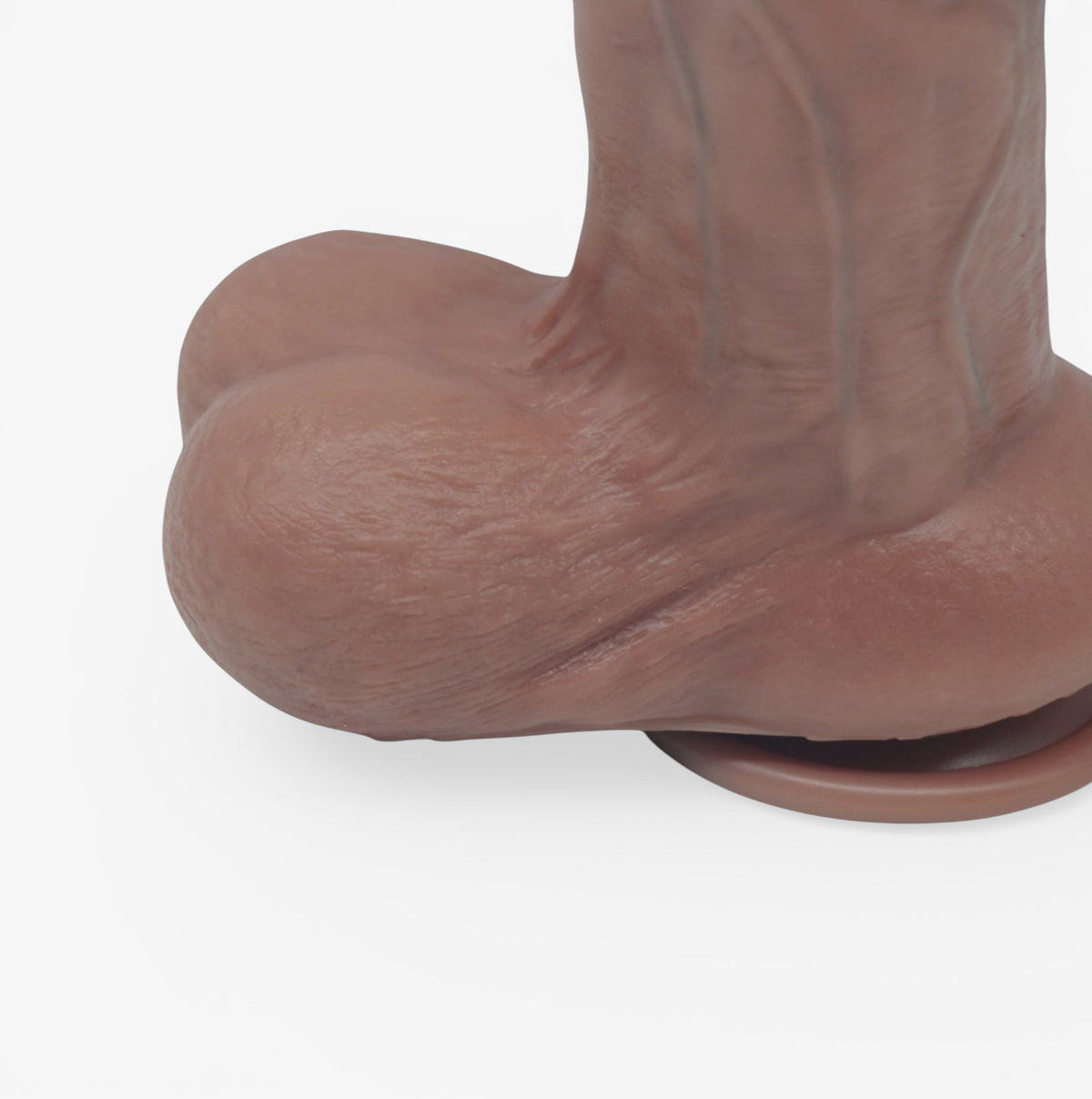 RealCock Grant Medium Skin Tone - Realistic Silicone Dildo - Texture Closeup