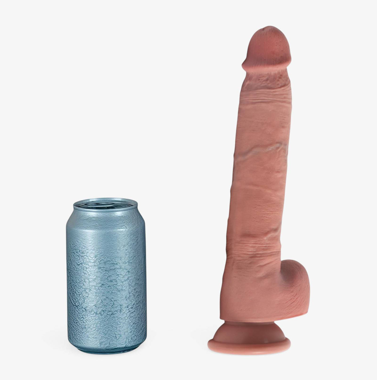 RealCock Hudson Hayes Fair Skin Tone - Realistic Silicone Dildo - Size Comparison