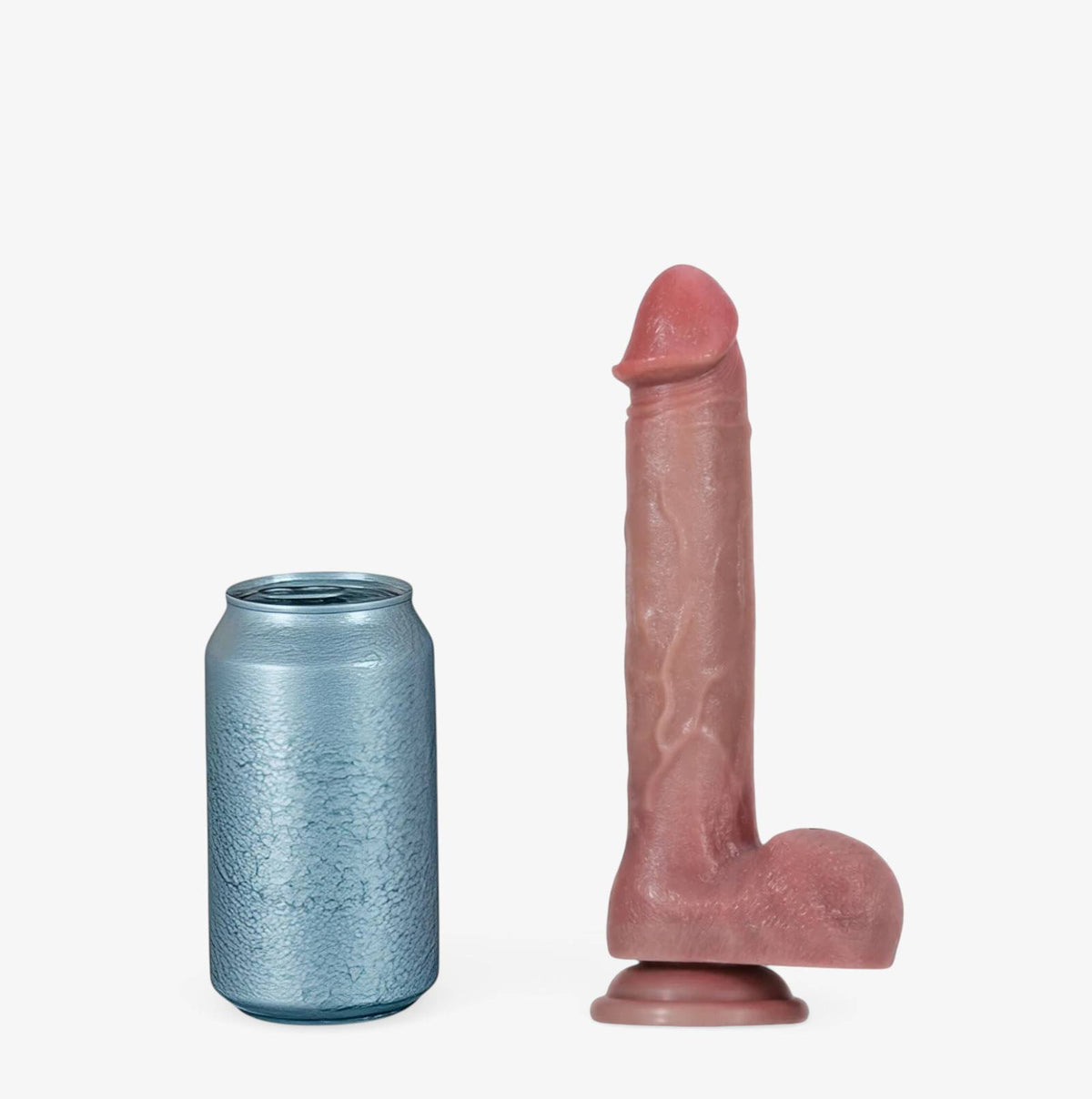 RealCock Jace Fair Skin Tone - Realistic Silicone Dildo - Size Comparison