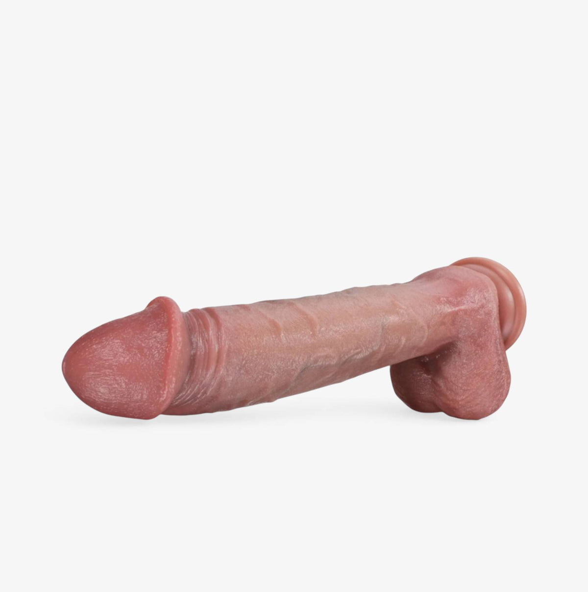 RealCock Jace Fair Skin Tone - Realistic Silicone Dildo - Angled Top View