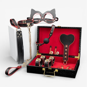 LEATHER BONDAGE SET - Complete leather bondage restraint set