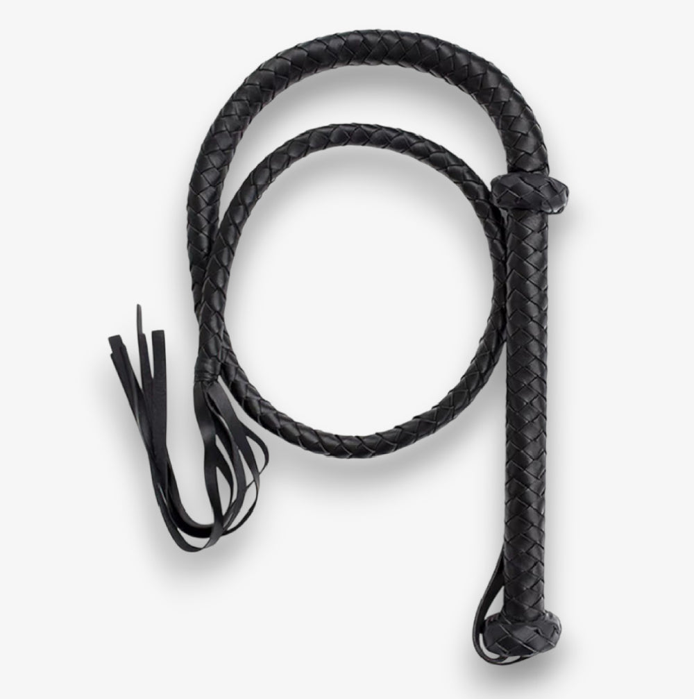 Leather Whip Braided BDSM Bondage Accessory