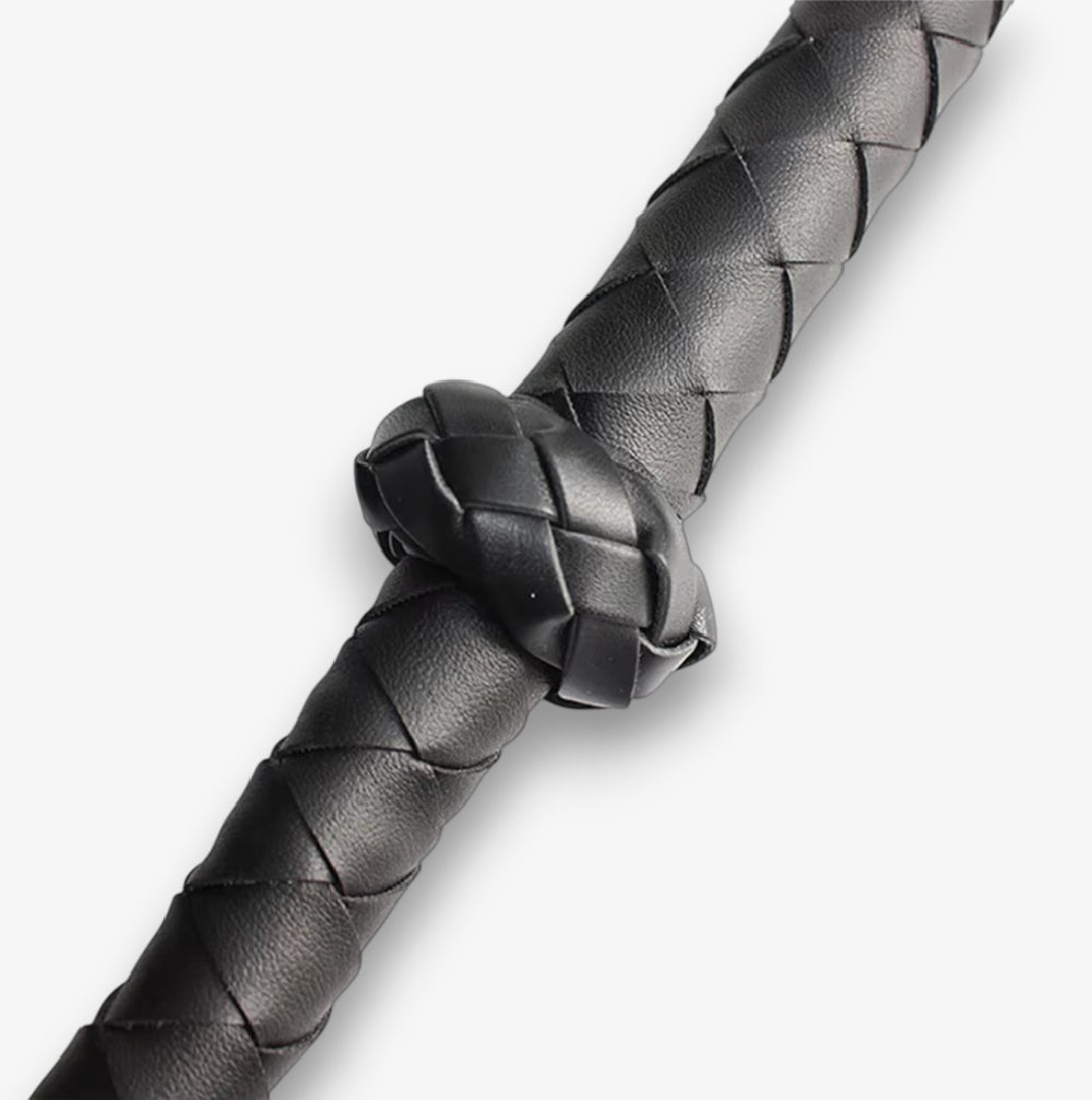 Leather Whip Braided BDSM Bondage Accessory