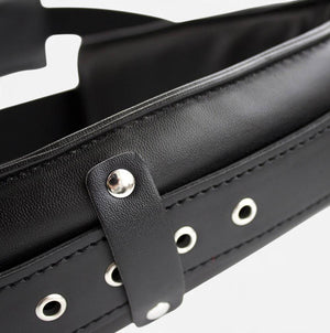 Leg Spreader Bondage Harness - Cuff Padding and Snap Detail - RealCock Toys