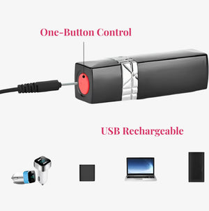 Lipstick Bullet Silver - USB rechargeable discreet vibrator - RealCock Toys