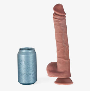 RealCock Logan Fair Skin Tone - Realistic Silicone Dildo - Size Comparison
