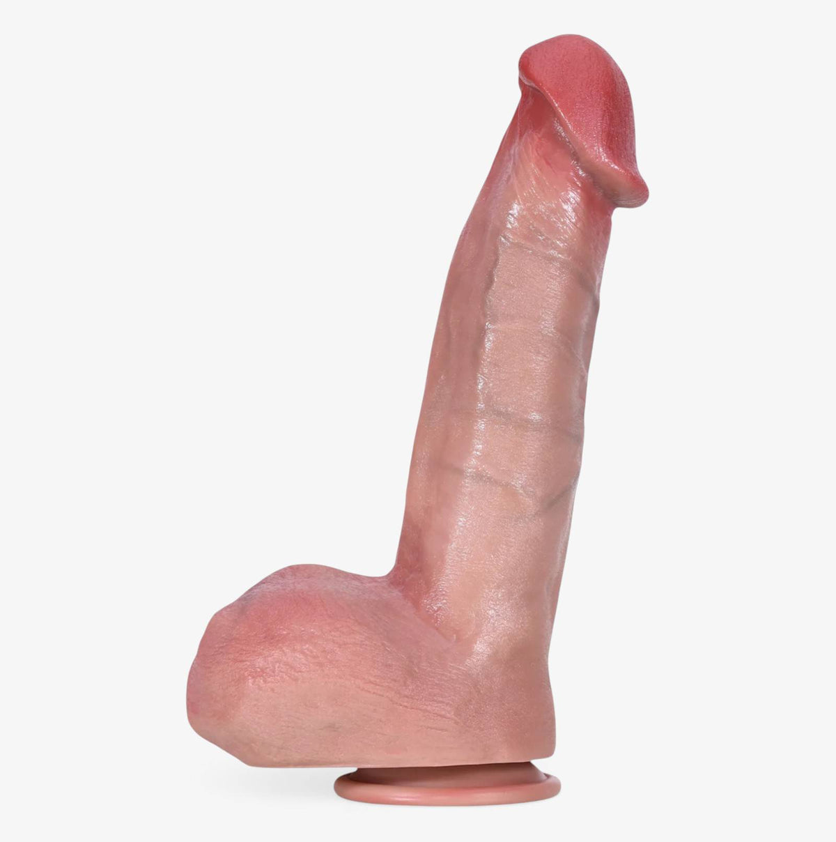 RealCock Lucas Fair Skin Tone - Realistic Silicone Dildo - Texture Closeup