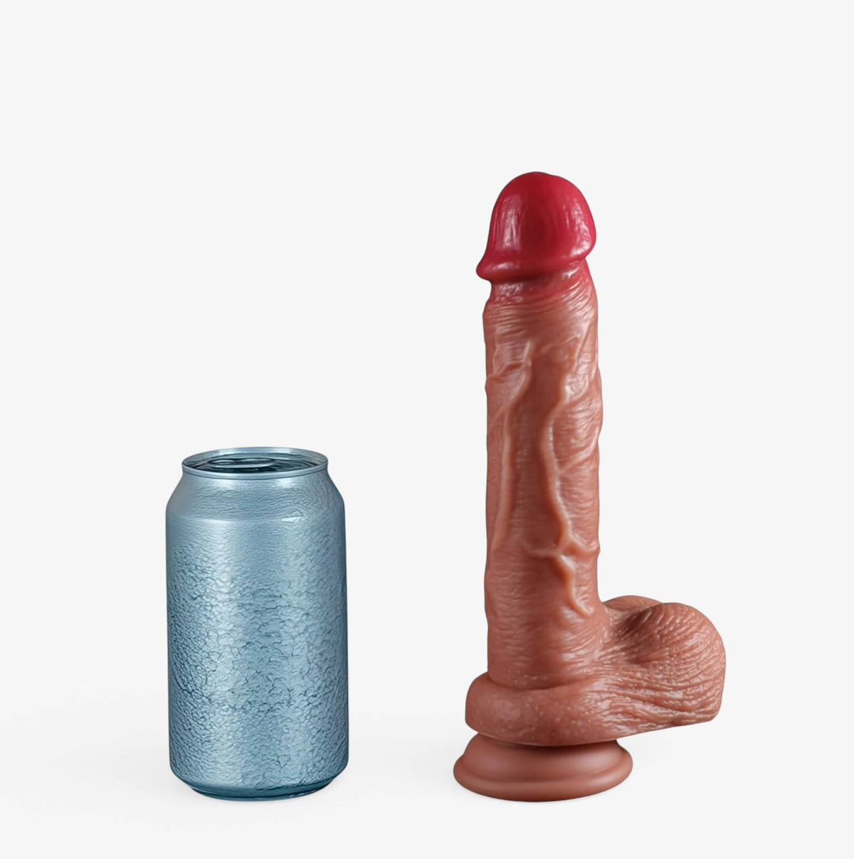 RealCock Luke Medium Skin Tone - Realistic Silicone Dildo - Size Comparison