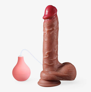 RealCock Luke Medium Skin Tone - Realistic Silicone Dildo - Squirting Feature Detail