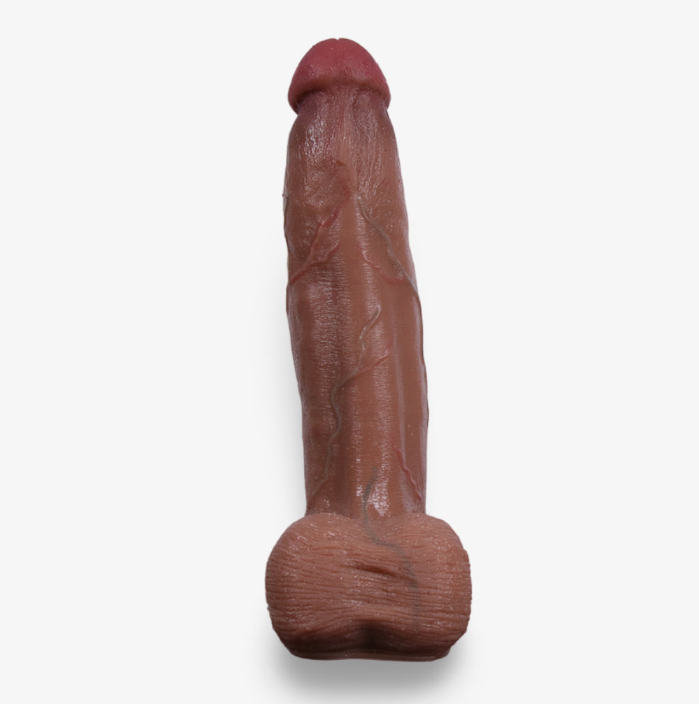 MICHAEL - Platinum silicone dildo with natural shaft texture