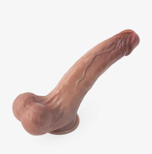 RealCock Suction Cup Mason Medium Skin Tone - Realistic Silicone Dildo - Suction Cup Base
