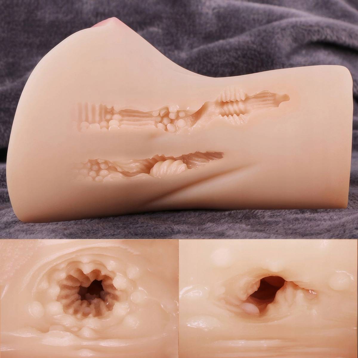 Mia V-Sim RealCock Fair Skin Tone - Realistic Pocket Pussy Toy - Internal Canal Texture
