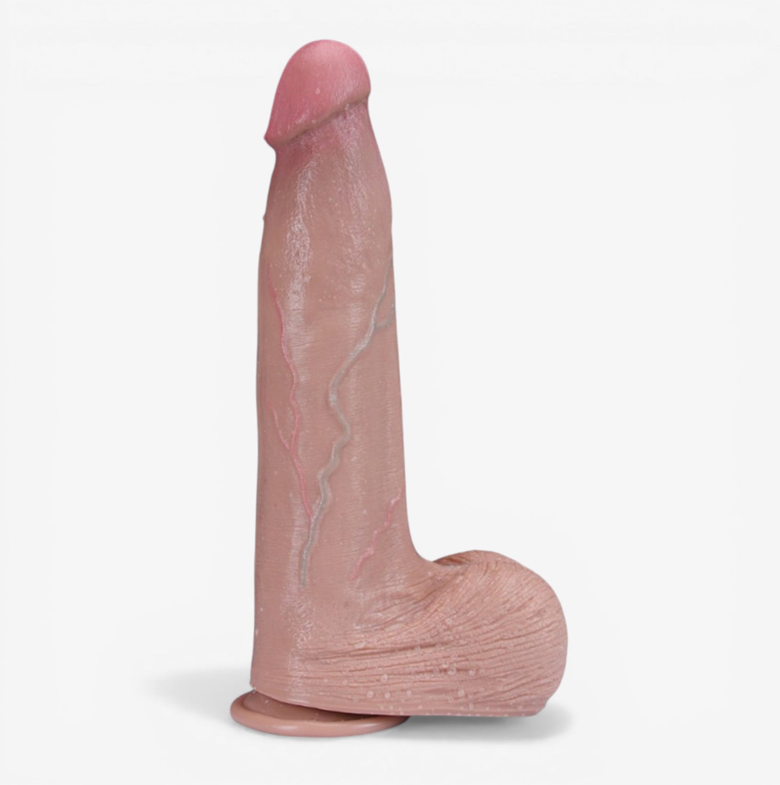 Michael - Platinum silicone dildo with natural shaft texture