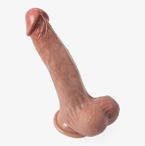 RealCock Suction Cup Miles Medium Skin Tone - Realistic Silicone Dildo - Suction Cup Base