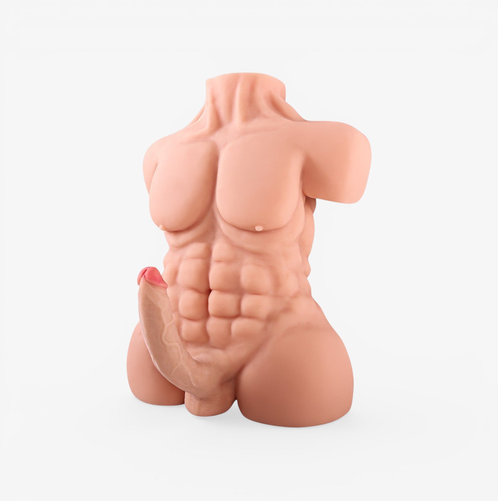 Muscular Male Full Torso Fair Skin - Muscular Male Full Torso - Side Profile