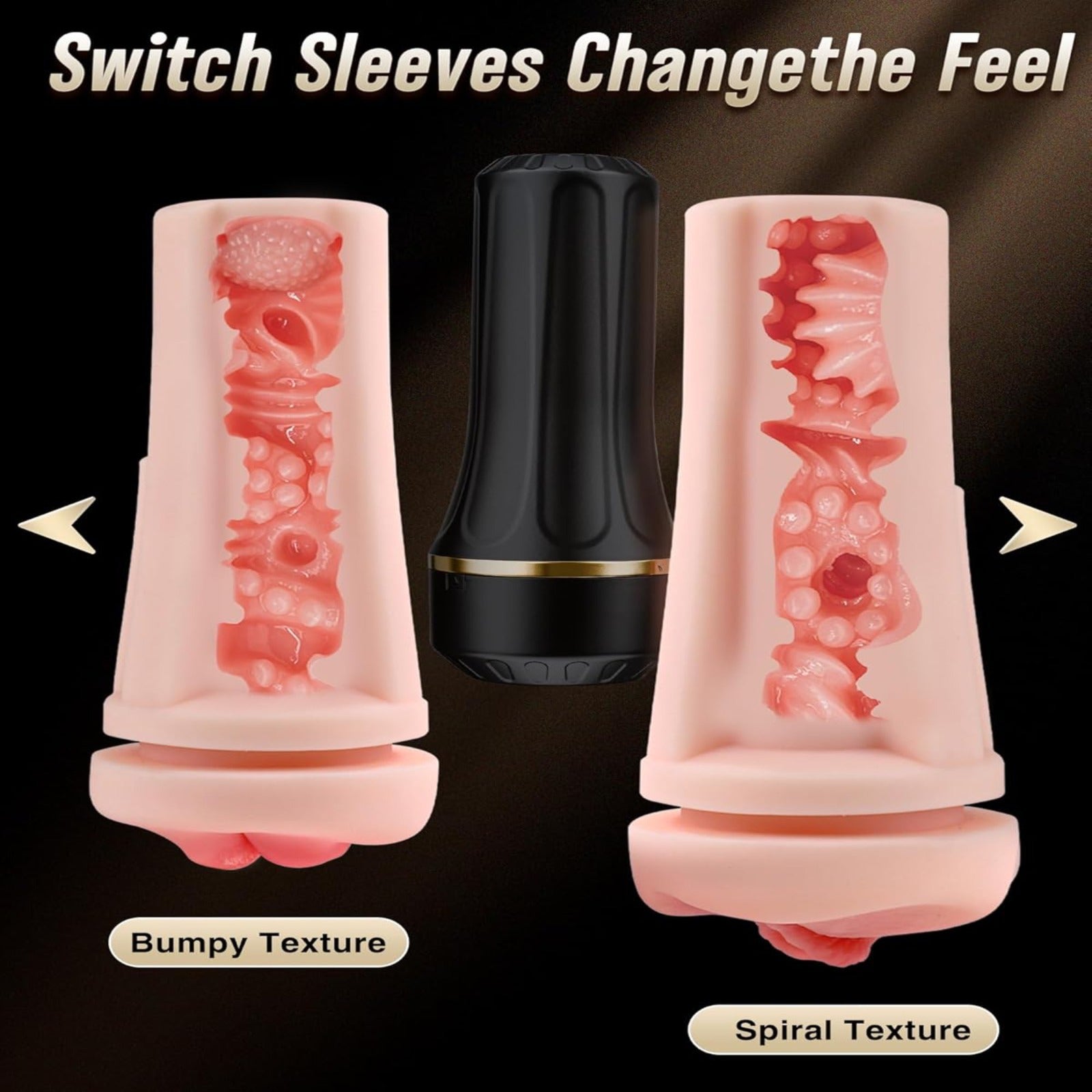 RealCock  Toys Nova V-Sim Masturbator - Realistic Male Masturbator - Mouth Canal View